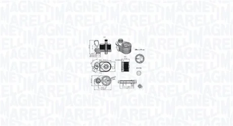 Масляний радіатор IVECO DAILY V FIAT DUCATO 2.3D/3.0D 12.01- MAGNETI MARELLI 350300001100