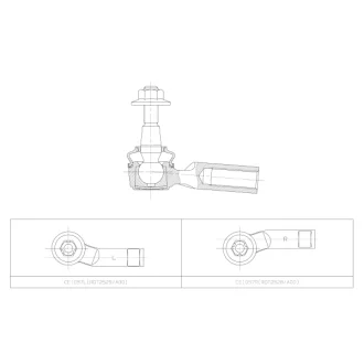 Фото 1 - наконечник тяги рульової L Dodge Dart 13-16 Chrysler 200 15-17 CTR CE1057L Наконечник тяги рульової L Dodge Dart 13-16 Chrysler 200 15-17 CTR CE1057L (фото 1)