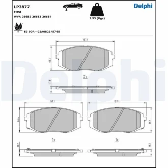 HYUNDAI Гальмівні колодки передн. STARIA 2.2 21- Delphi LP3877
