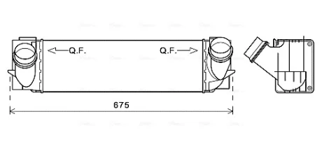 AVA BMW Інтеркулер X3 F25, X4 F26 3.0d 11- AVA COOLING BW4457