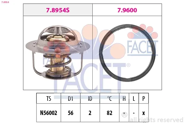 Термостат Subaru Forester (02-), Impreza (00-), Legacy (98-), Tribeca (05-) (7.8954) Facet FACET 78954 (фото 1)