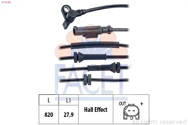 Датчик ABS Opel Corsa D, E (06-) (21.0128) Facet FACET 210128 (фото 1)