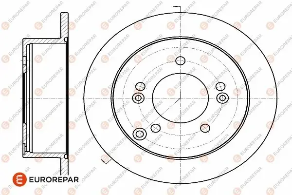 EUROREPAR HYUNDAI диск гальмівний задн.(к-т = 2 шт) Tucson,Sonata V, Kia Magentis Eurorepar 1642774880 (фото 1)