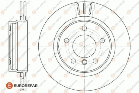 BMW диск гальмівний задн. (вентил.) E46 Eurorepar 1618879980
