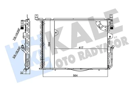 KALE DB Радіатор кондиціонера W201 88- Kale oto radyator 354070