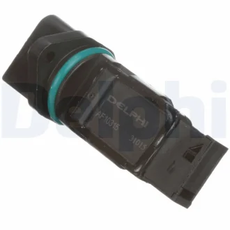 Витратомір повітря (5 pin, модуль) AUDI A2, A3, A4 B5, A4 B6, A4 B7, A6 C5, TT SEAT ALHAMBRA, ALTEA, ALTEA XL, CORDOBA, EXEO, EXEO ST, IBIZA III, IBIZA IV, IBIZA IV SC, LEON 1.4D-2.5D 01.95- Delphi AF1031512B1