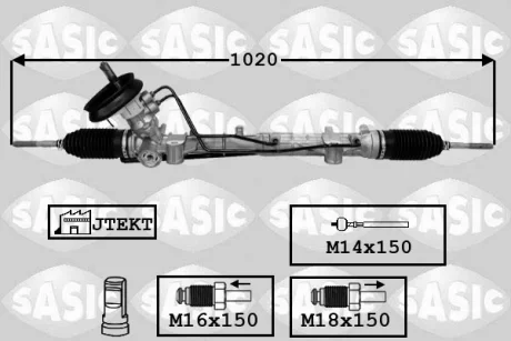 Рейка рульова Renault Logan (04-) Sasic SASIC 7174029