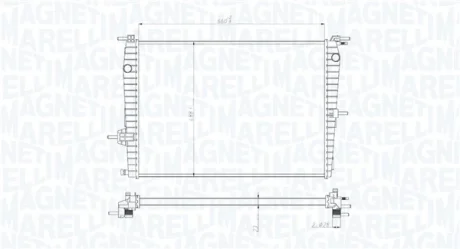 Радіатор двигуна (мкпп) RENAULT FLUENCE, GRAND SCENIC III, MEGANE, MEGANE III, SCENIC III 1.6-2.0 11.08- MAGNETI MARELLI 350213199300