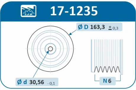 Шків колінчастого валу IJS GROUP 17-1235