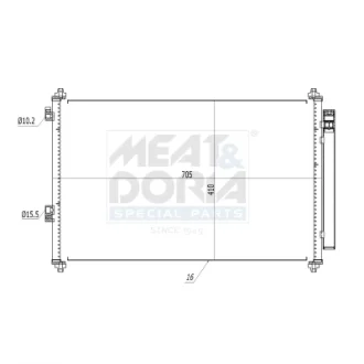 MEATDORIA TOYOTA Радіатор кондиціонера (конденсатор) Previa III, Rav 4 III 05- MEAT&DORIA 991065
