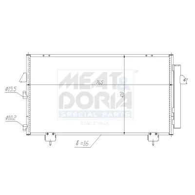 MEATDORIA TOYOTA Радіатор кондиціонера (конденсатор) Rav 4 II 00- MEAT&DORIA 991043 (фото 1)