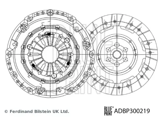 CITROEN зчеплення комплект C II, DS3, OPEL BLUE PRINT ADBP300219 (фото 1)