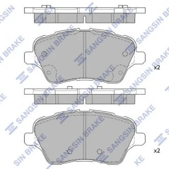 Колодки гальмівні передні (131.6*59.8*16.5) Ford B-MAX (12-), Fiesta VI (12-), Ford Ttransit Courier (14-) HI-Q Hi-Q (SANGSIN) SP1811