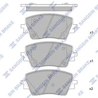 Колодки тормозные передние Hyundai Kona (SX2) 17INCH (23-) Hi-Q (SANGSIN) SP4379
