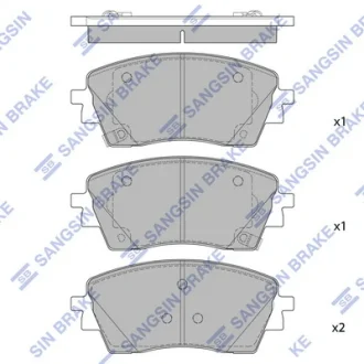 Колодки тормозные передние Hyundai Kona (SX2) 16INCH (23-) Hi-Q (SANGSIN) SP4378