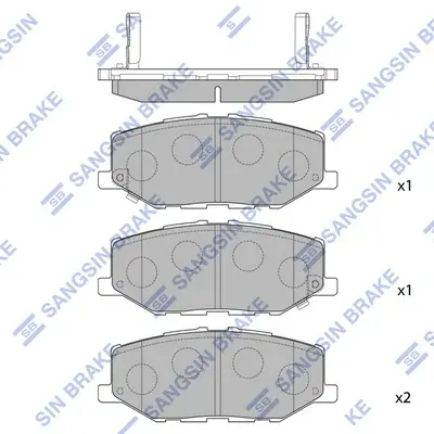 Колодки гальмівні передні Suzuki Jimny (19-) HI-Q Hi-Q (SANGSIN) SP4426 (фото 1)