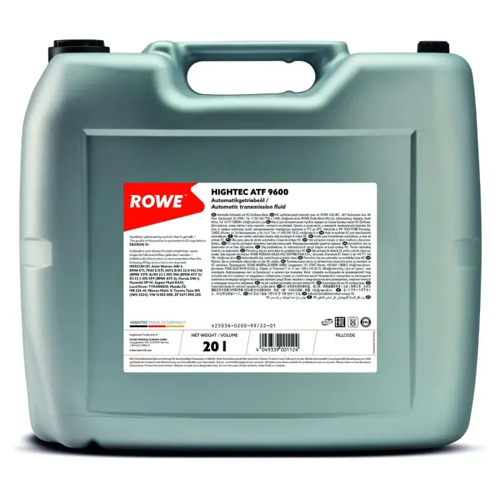 Олива трансмісійна HIGHTEC ATF 9600 (20 L) ROWE 25036-0200-99 (фото 1)