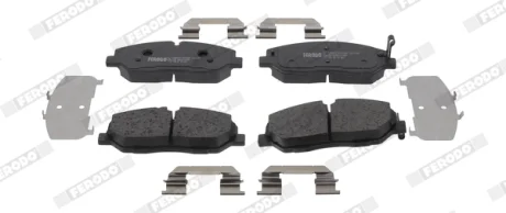 Комплект гальмівних колодок передн, HYUNDAI H350 2.5D 04.15- FERODO FDB5397