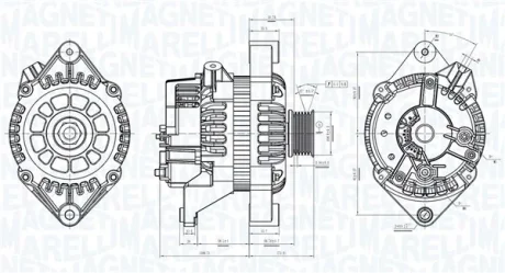 OPEL генератор (новий) ASTRA F MAGNETI MARELLI 063731053010