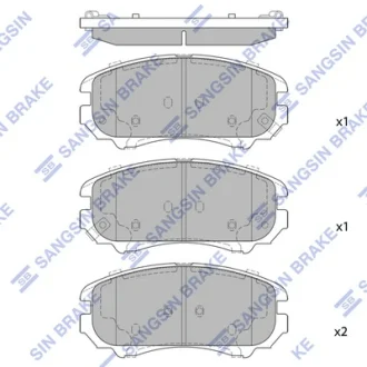 Колодки гальмівні передні Kia Sportage (05-), Hyundai Tucson (05-) HI-Q Hi-Q (SANGSIN) SP1724