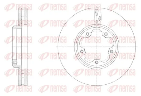FORD гальмівний диск передній TOURNEO CUSTOM V362 15-, TRANSIT V363 13- REMSA 62547.10