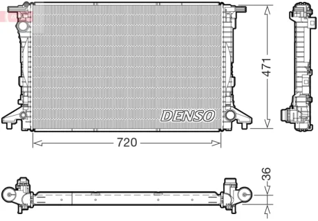 Радіатор охолоджування DENSO DRM02047