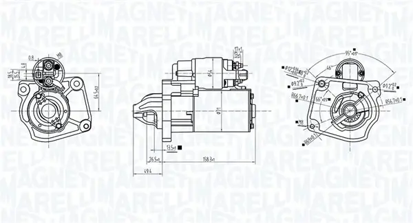 CITROEN Стартер BERLINGO 16-, DS, FIAT, PEUGEOT MAGNETI MARELLI 063726281010 (фото 1)