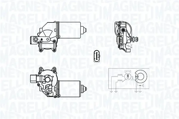 BMW Двигун склоочисника X1 (E84) MAGNETI MARELLI 064378400010 (фото 1)