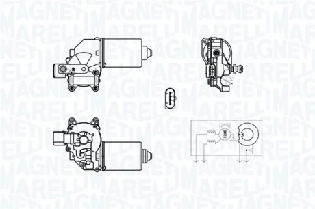 BMW Двигун склоочисника X1 (E84) MAGNETI MARELLI 064378400010