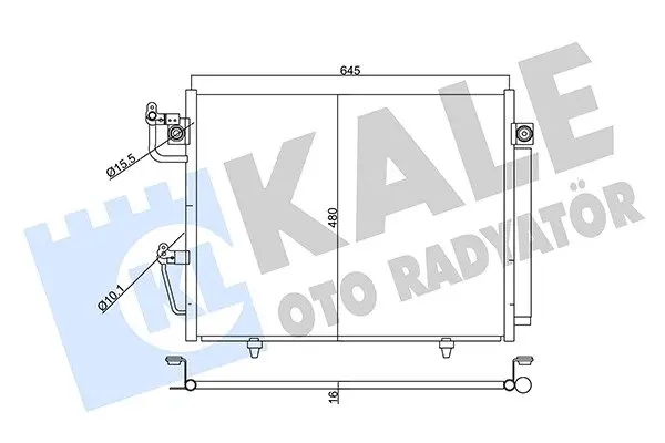 KALE MITSUBISHI Радіатор кондиціонера (конденсатор) PAJERO IV 3.0, 3.2, 3.8 07- Kale oto radyator 357760 (фото 1)