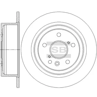 Диск гальмівний (кратно 2) задній Lexus RX330 (D=288.0mm) HI-Q Hi-Q (SANGSIN) SD4647