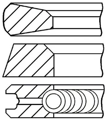 Кільця поршневі GOETZE ENGINE 08-784800-00 (фото 1)