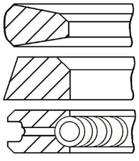 Кільця поршневі GOETZE ENGINE 08-784800-00