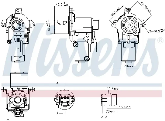 VW Клапан EGR Audi A4/5/6, Q7, Touareg 3.0/6.0TDI 04- NISSENS 98217 (фото 1)