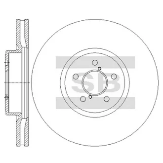 Диск гальмівний (кратно 2) передній (вентильований) Subaru Forester (13-) (D=315.8mm) HI-Q Hi-Q (SANGSIN) SD4714