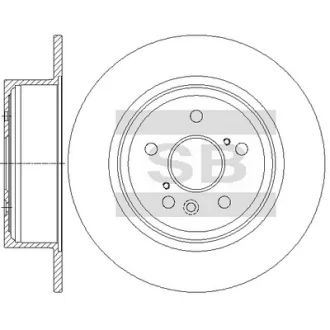 Диск тормозной (кратно 2) задний Toyota Highlander (07-) (D=309.0mm) HI-Q Hi-Q (SANGSIN) SD4910