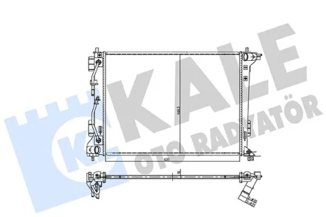 Радіатор охолодження двигуна (паяний) Hyundai Tucson (15-), iX35 (09-)/KIA Sportage (15-) 1.6i, 2.0i KALE OTO RADYATOR Kale oto radyator 361980