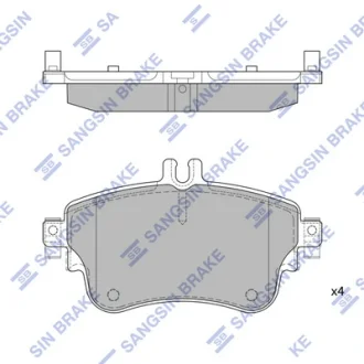 Колодки гальмівні передні MB A-CLASS (W176) (13-), MB B-CLASS (W246,W242) (11-) HI-Q Hi-Q (SANGSIN) SP1972