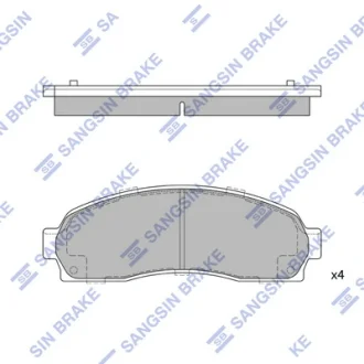 Колодки гальмівні передні Ford Explorer (-06), Pontiac Torrent (06-) HI-Q Hi-Q (SANGSIN) SP1369