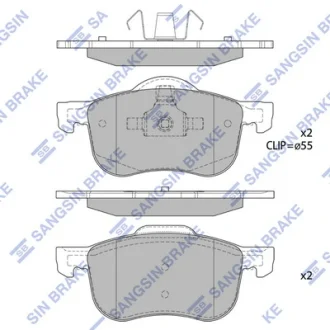 Колодки тормозные передние Volvo S60 (-10), S80 (-06), V70 (05-) Hi-Q (SANGSIN) SP2122