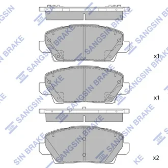 Колодки тормозные передние KIA Picanto (JA) 13inch (17-) Hi-Q (SANGSIN) SP1982