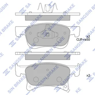 Колодки гальмівні передні Opel Adam (13-), Corsa (14-) HI-Q Hi-Q (SANGSIN) SP4194