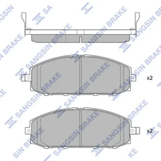 Колодки гальмівні передні Nissan Patrol V (Y61) (-11) HI-Q Hi-Q (SANGSIN) SP1599