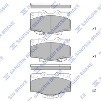 Колодки тормозные передние Toyota 4Runner (-01) Hi-Q (SANGSIN) SP1420