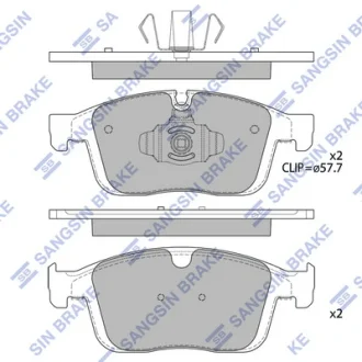 Колодки тормозные передние Volvo XC60 (16-) Hi-Q (SANGSIN) SP4025