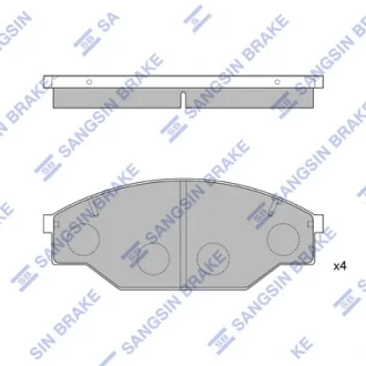 Колодки гальмівні передні Toyota Hi-Lux HI-Q Hi-Q (SANGSIN) SP1121