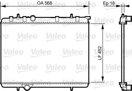 VALEO CITROEN Радіатор охолодження BERLINGO 1.6 Valeo 735090
