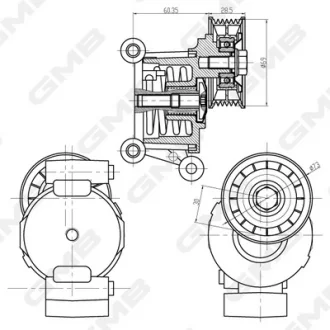 Ролік натяжний ременя генератора Mazda 3 BK/BL/ 5/ Volvo S40/V50/ Ford Focus/C-Max 1.8–2.0 GMB GAT32770