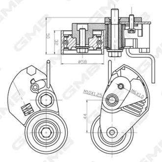 Натяжитель ремня ГРМ Hyundai Elantra/Sonata/Tucson/ Kia Sportage (G4GC/G4GB 2.0) GMB GTB0070