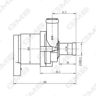 Насос водяний додатковий електричний Audi A4/S4/S4/ VW Transporter T5/T6 GMB GEWVW002